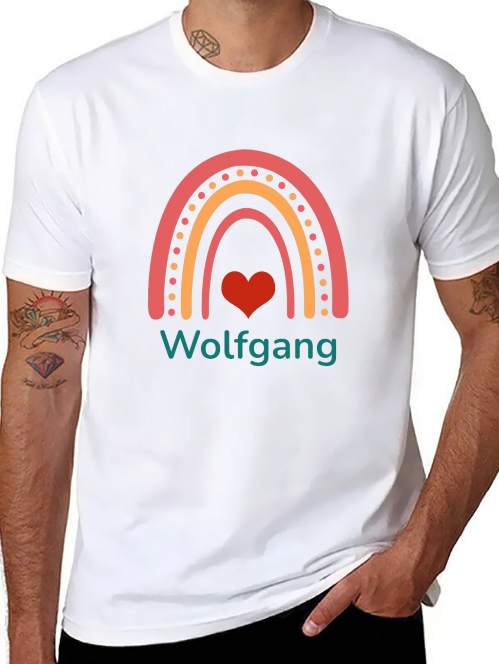 Wolfgang Rainbow Heart T-Shirt