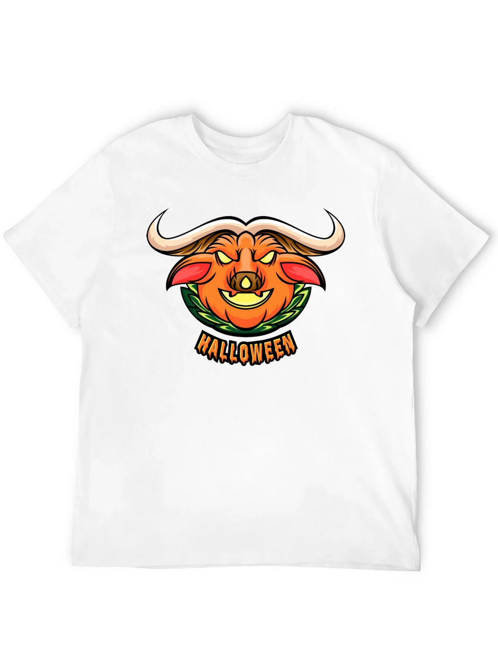 Halloween Pumpkin Buffalo Graphic T-Shirt