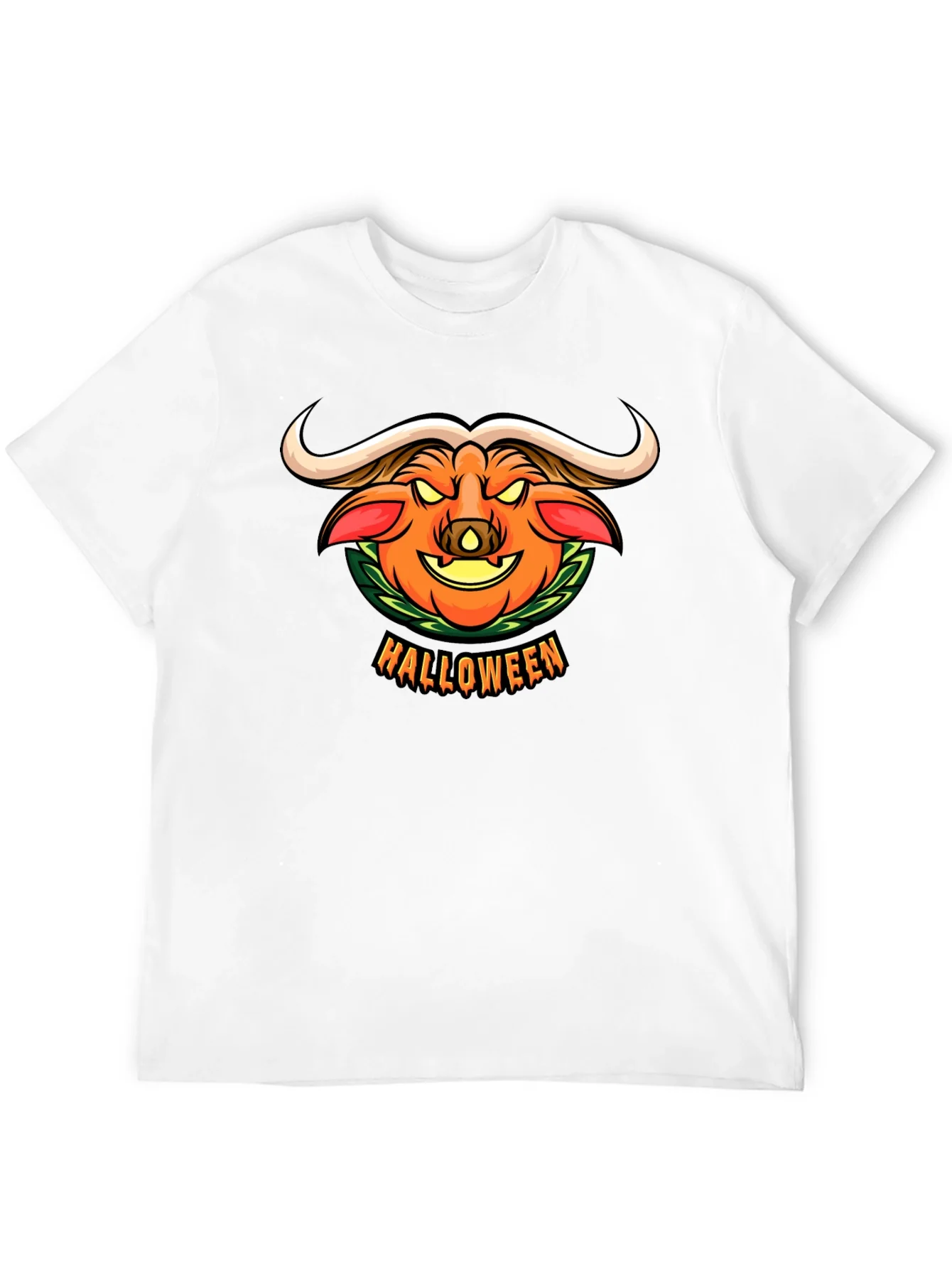 Halloween Pumpkin Buffalo Graphic T-Shirt