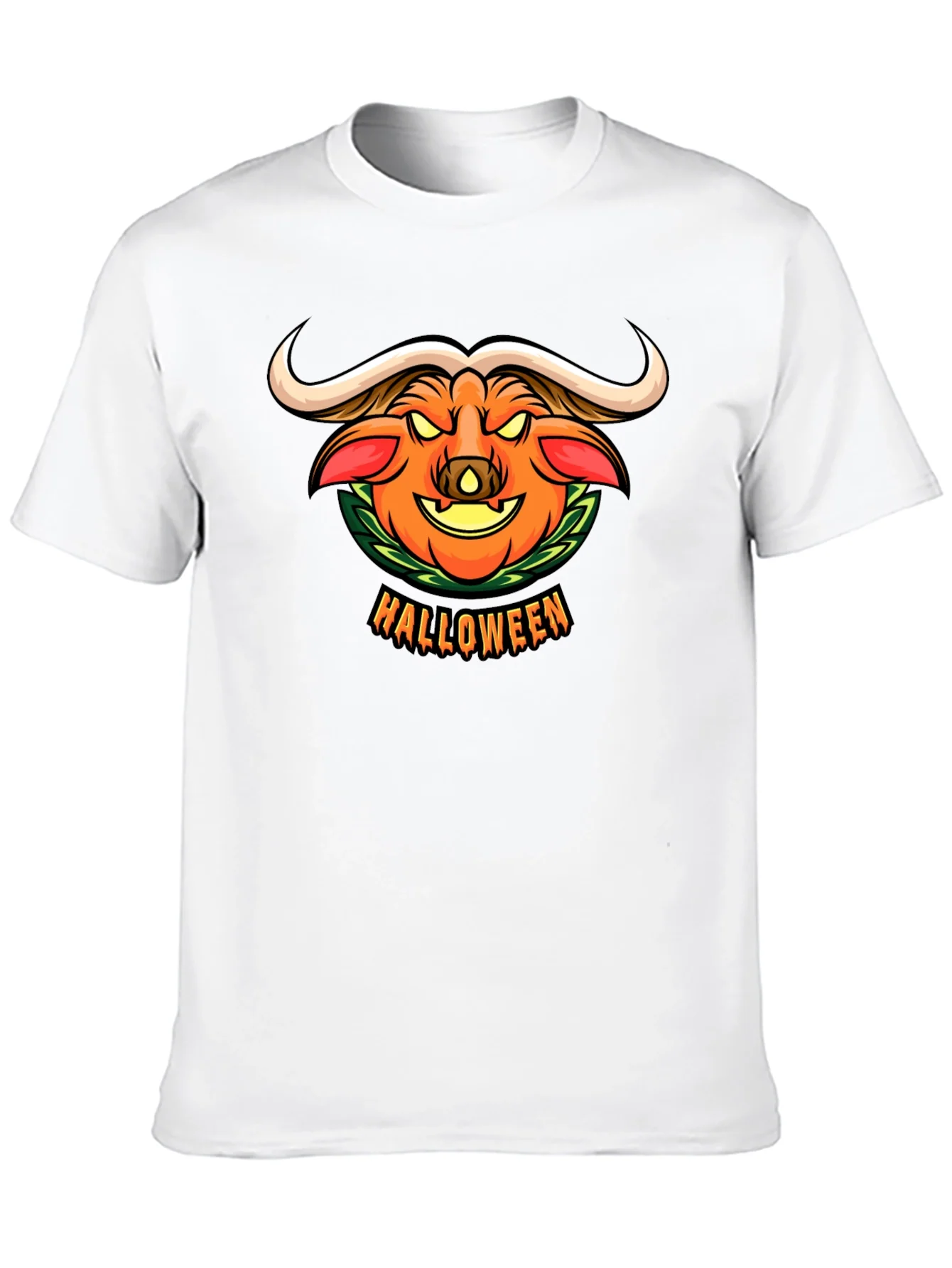 Halloween Pumpkin Buffalo Graphic T-Shirt