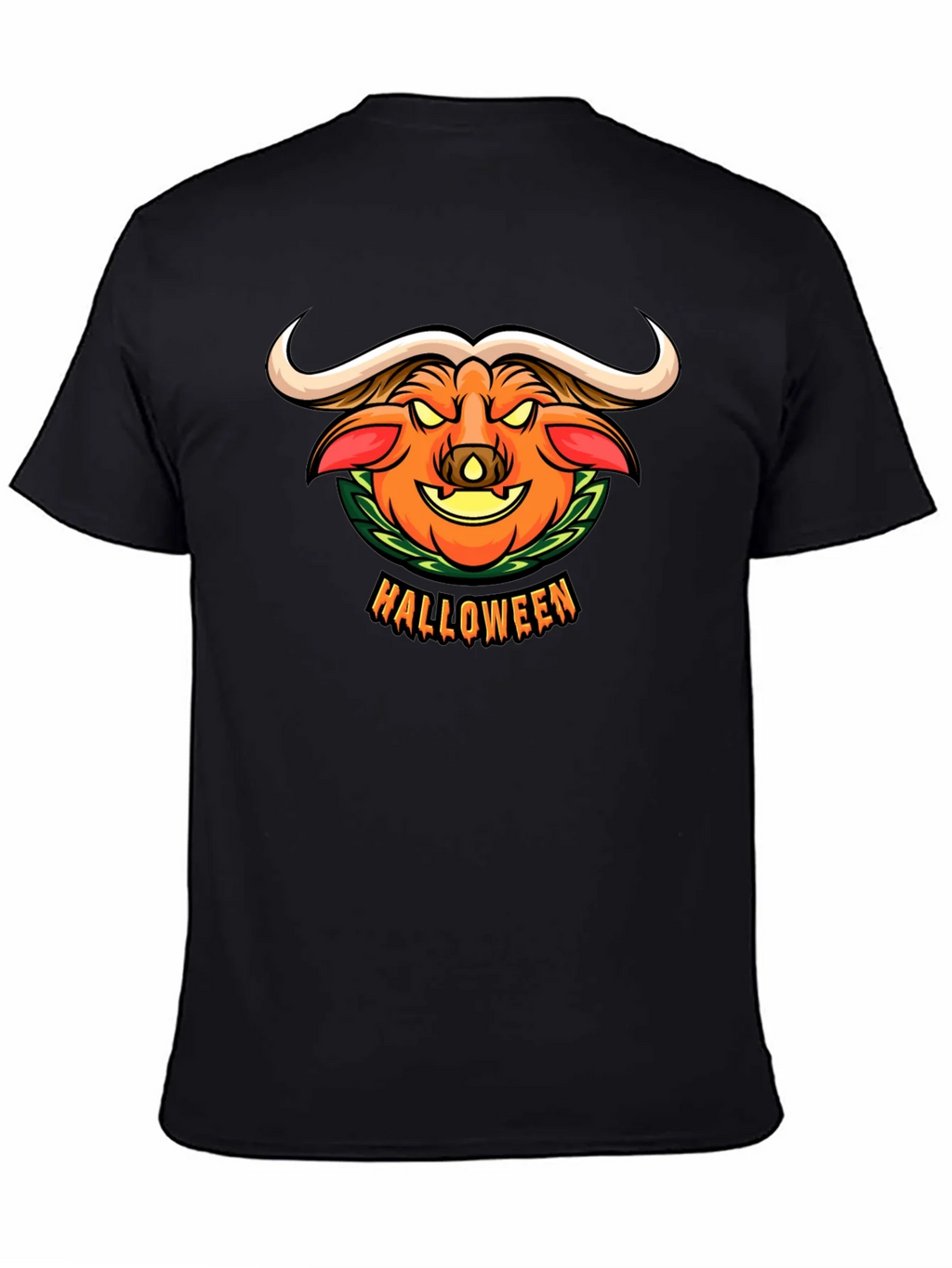 Halloween Pumpkin Buffalo Graphic T-Shirt