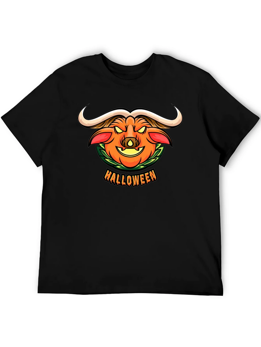 Halloween Pumpkin Buffalo Graphic T-Shirt