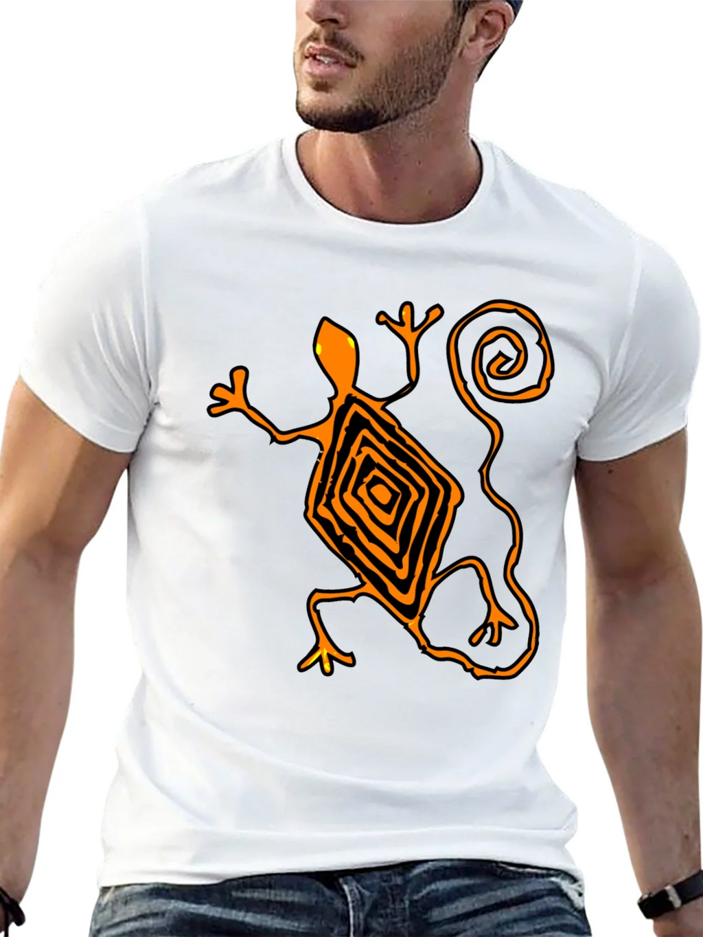 Lizard Graphic Tee - Mens Black T-Shirt