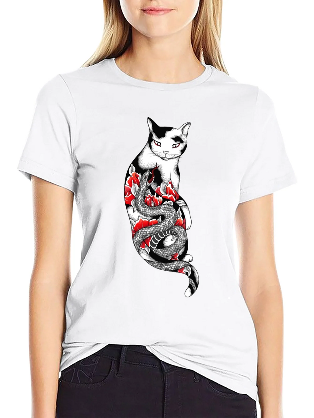 Cat & Snake Graphic Tee