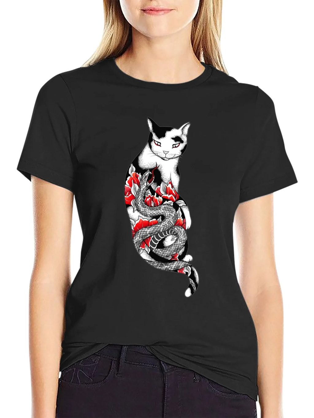 Cat & Snake Graphic Tee