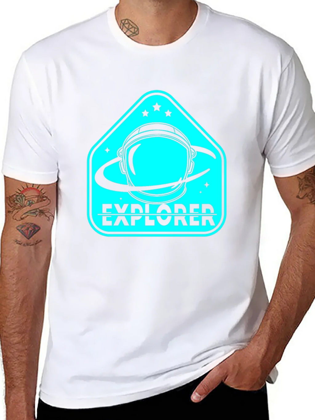 Explorer Astronaut Black T-Shirt