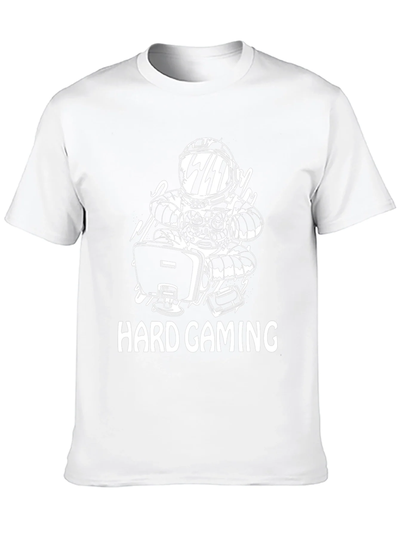 Hard Gaming Astronaut Graphic T-Shirt