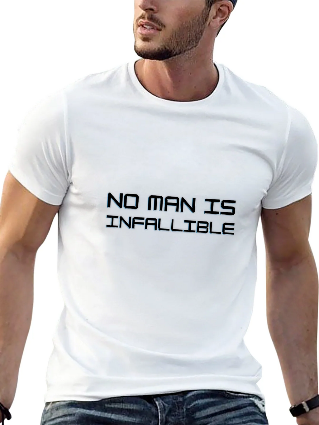 No Man is Infallible Black Graphic Tee