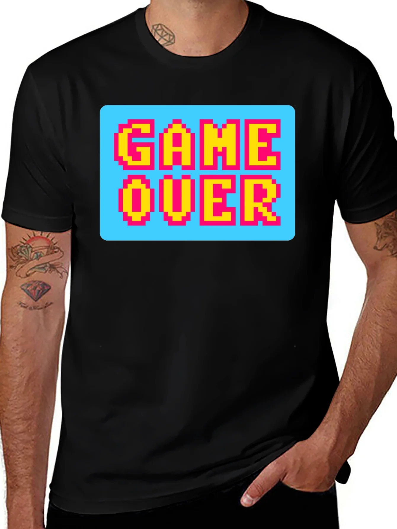 Game Over Pixel Art T-Shirt - Retro Gaming Style