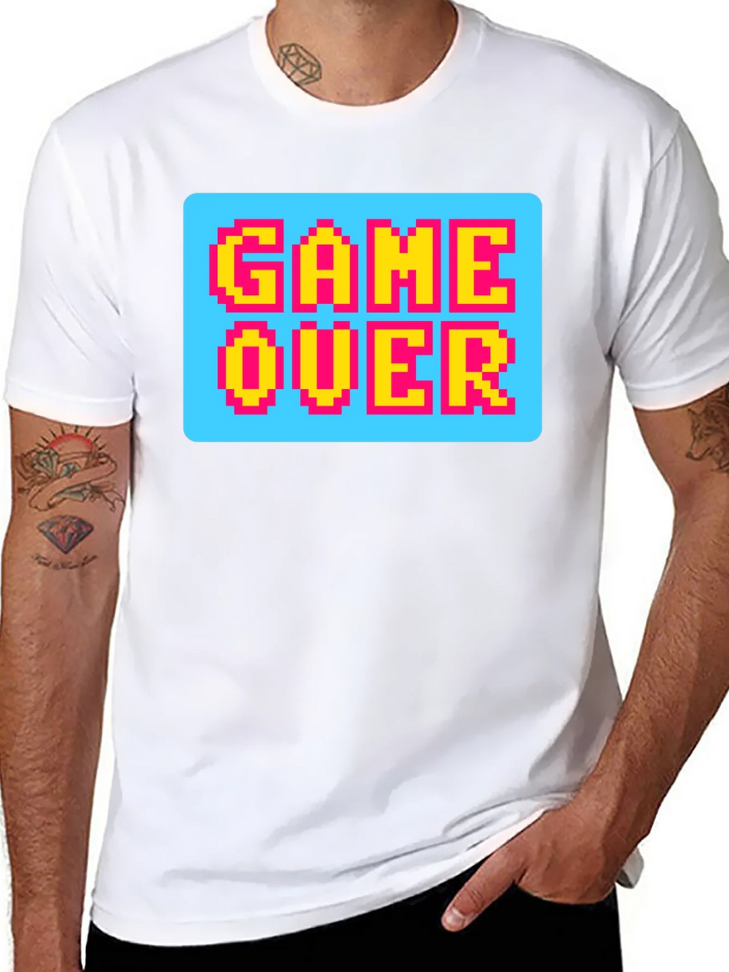 Game Over Pixel Art T-Shirt - Retro Gaming Style