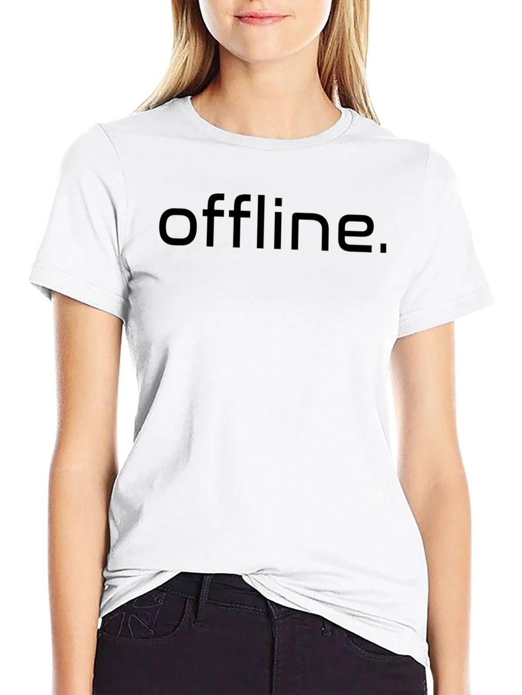 Offline Black T-Shirt - Minimalist Style