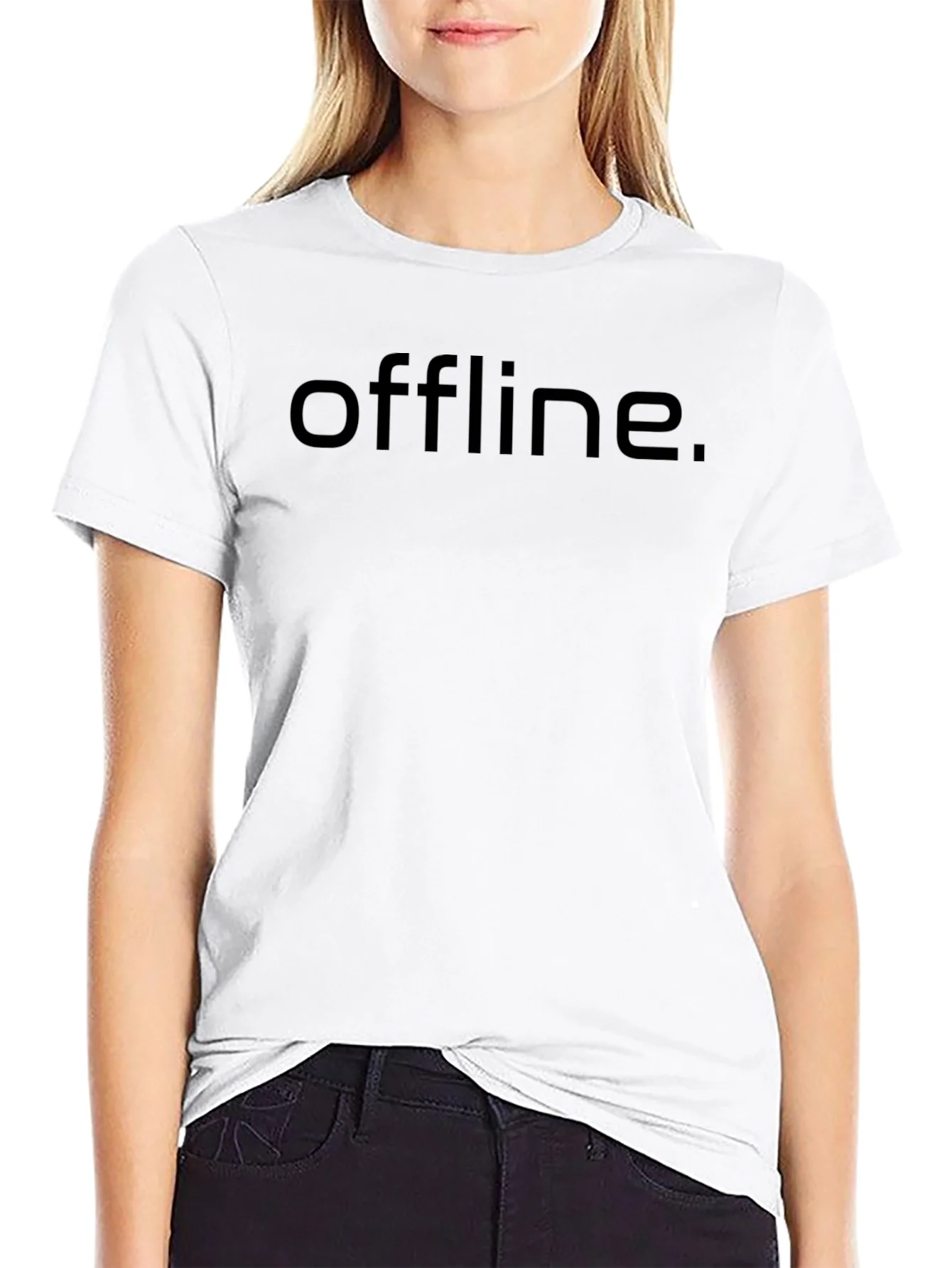 Offline Black T-Shirt - Minimalist Style