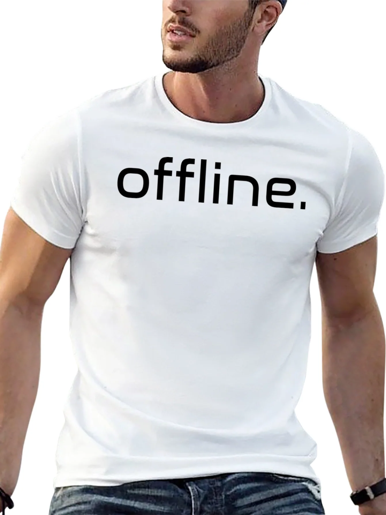 Offline Black T-Shirt - Minimalist Style