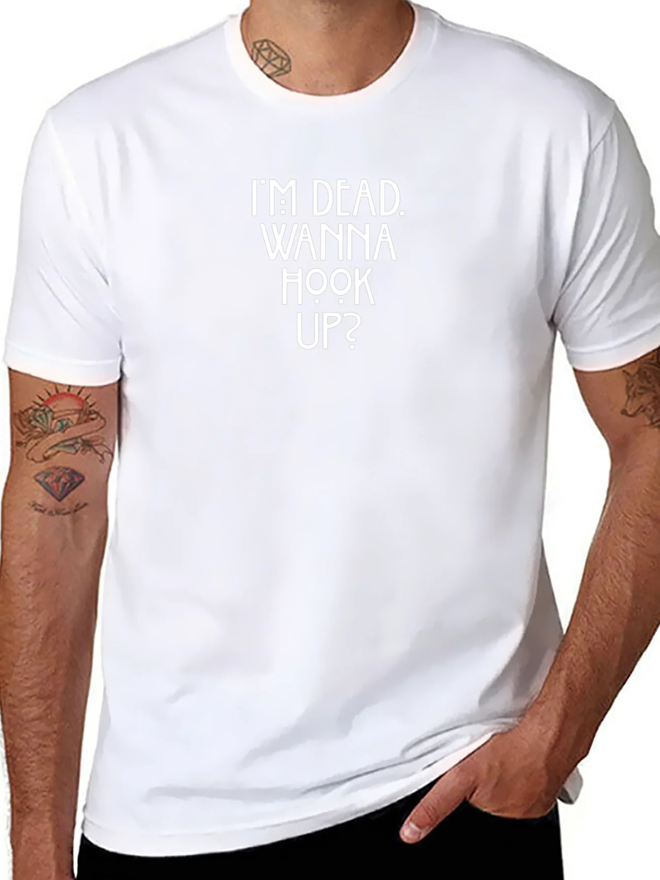 Im Dead Wanna Hook Up? Graphic Tee - Black