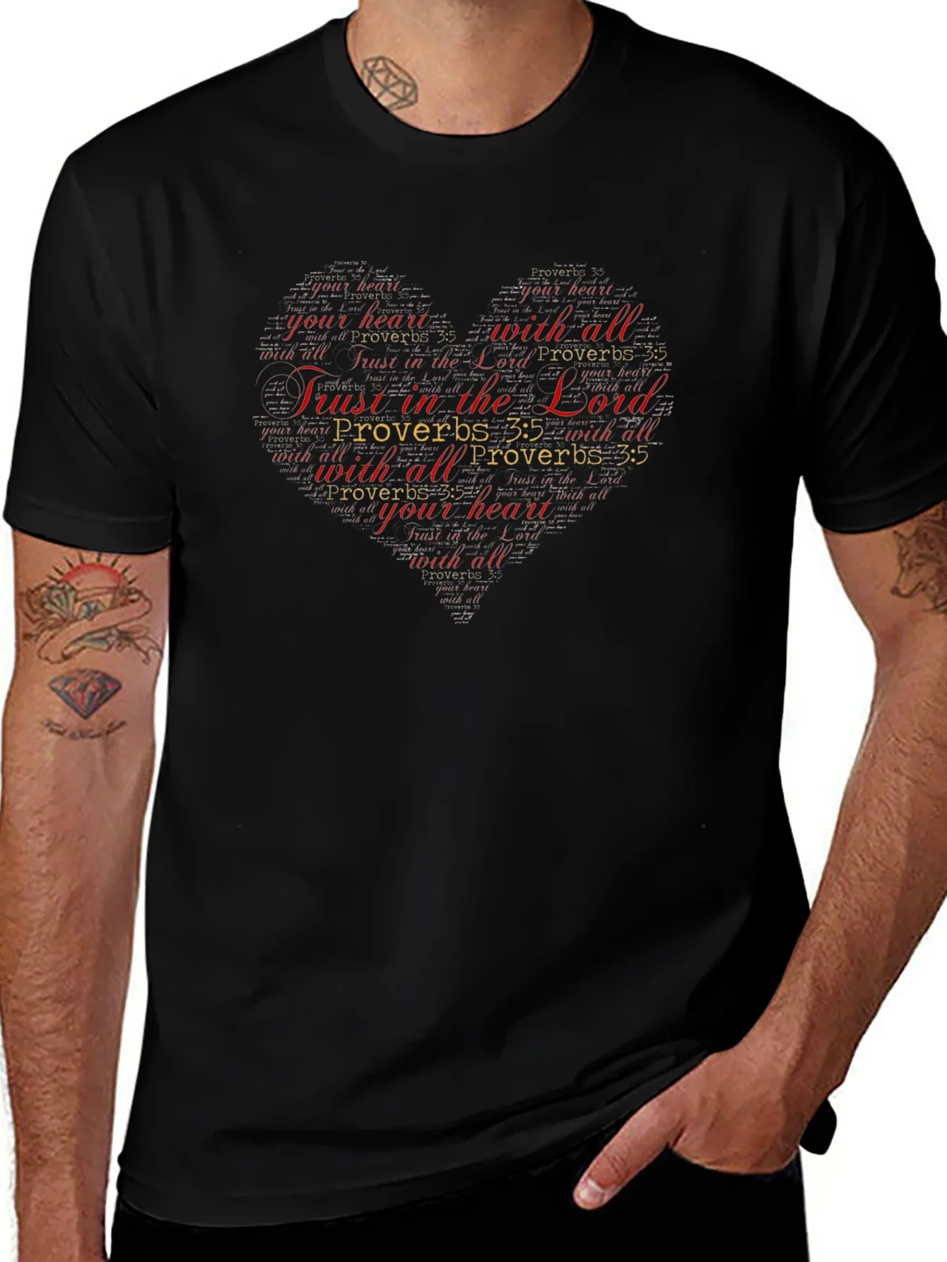 Trust in the Lord Christian Heart T-Shirt