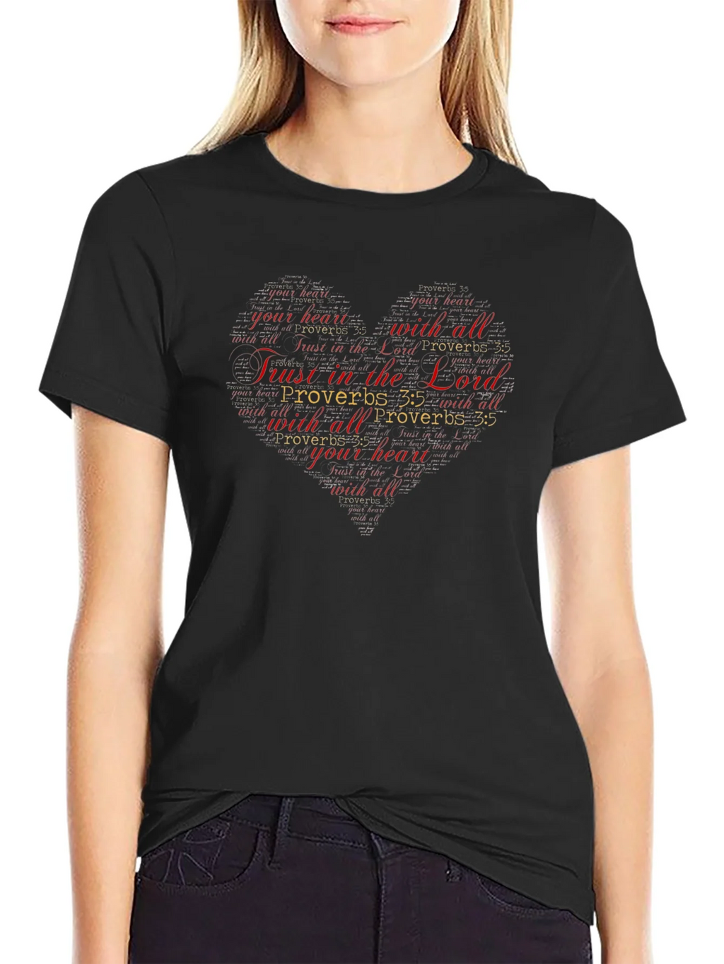 Trust in the Lord Christian Heart T-Shirt