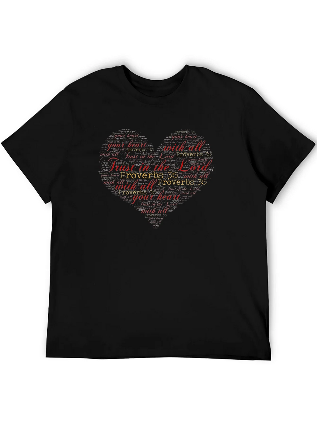 Trust in the Lord Christian Heart T-Shirt
