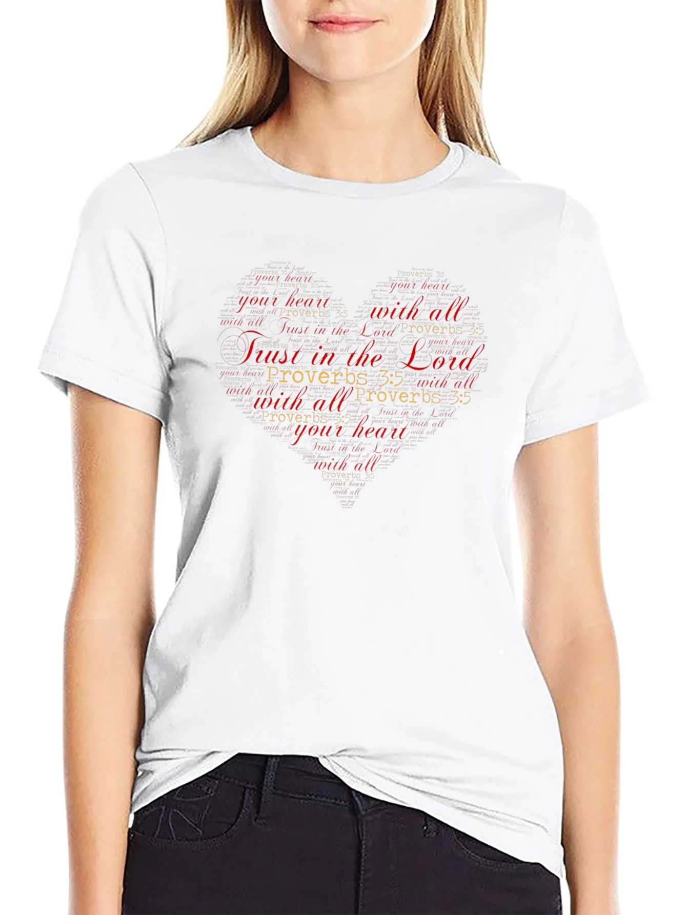 Trust in the Lord Christian Heart T-Shirt