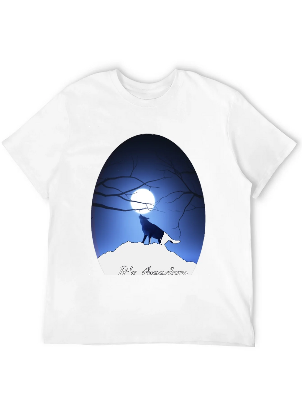 Wolf Howling at Moon Graphic Tee