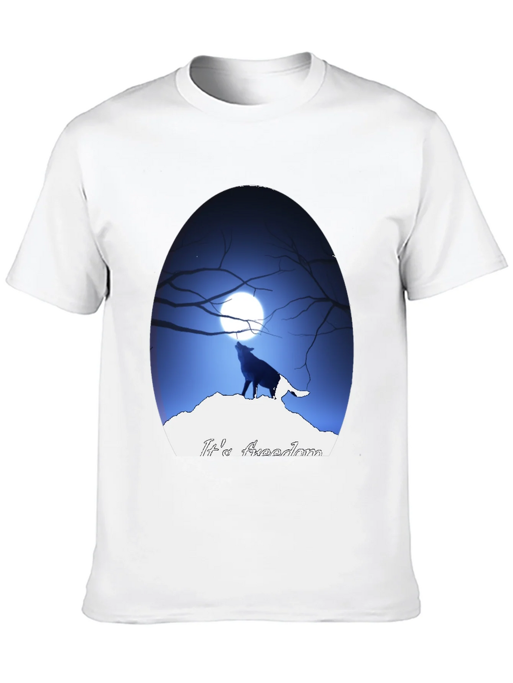 Wolf Howling at Moon Graphic Tee