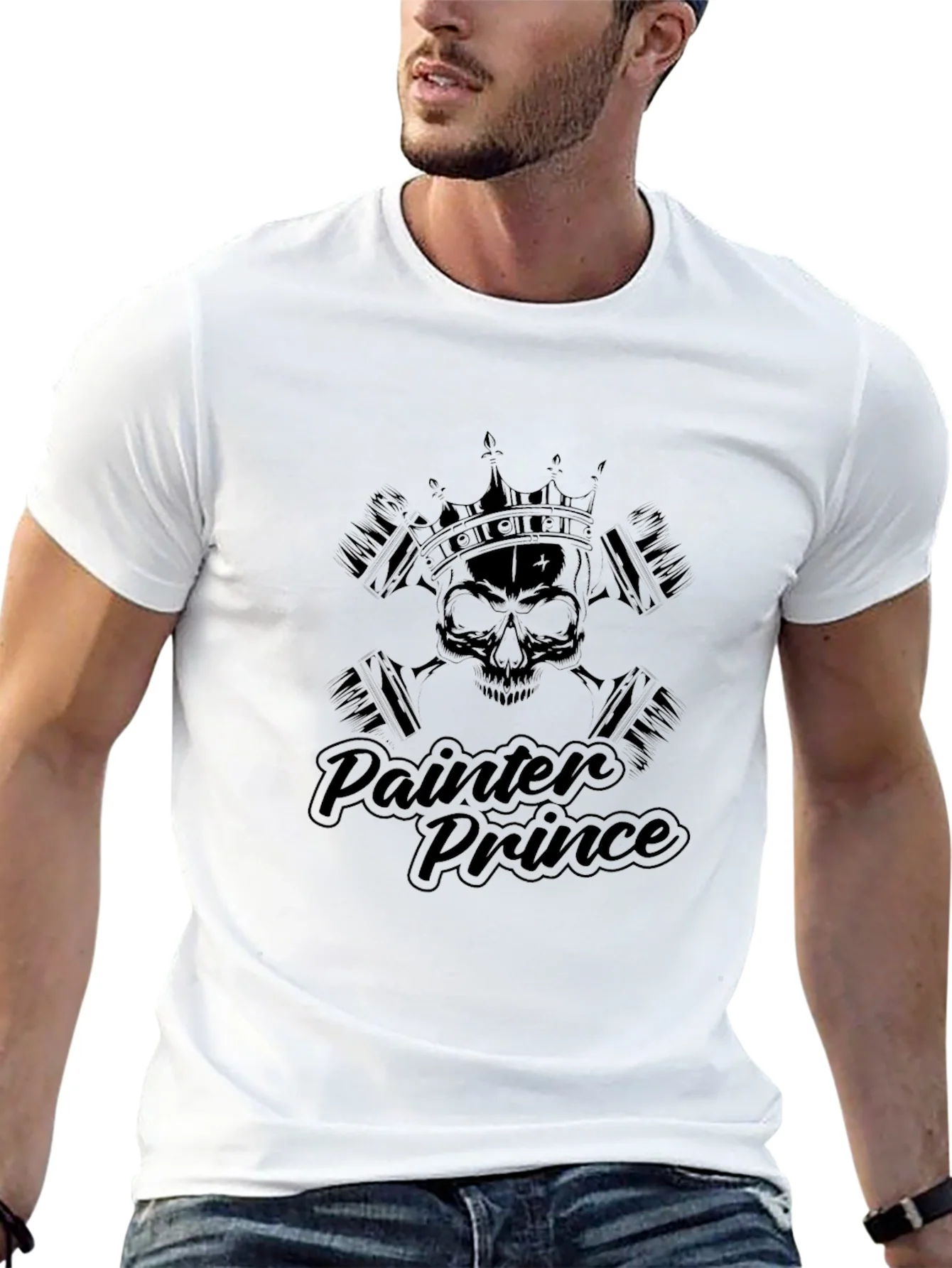 Painter Prince T-Shirt - Skull Crown Design