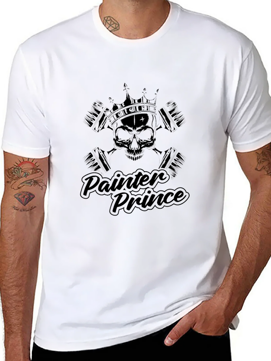 Painter Prince T-Shirt - Skull Crown Design