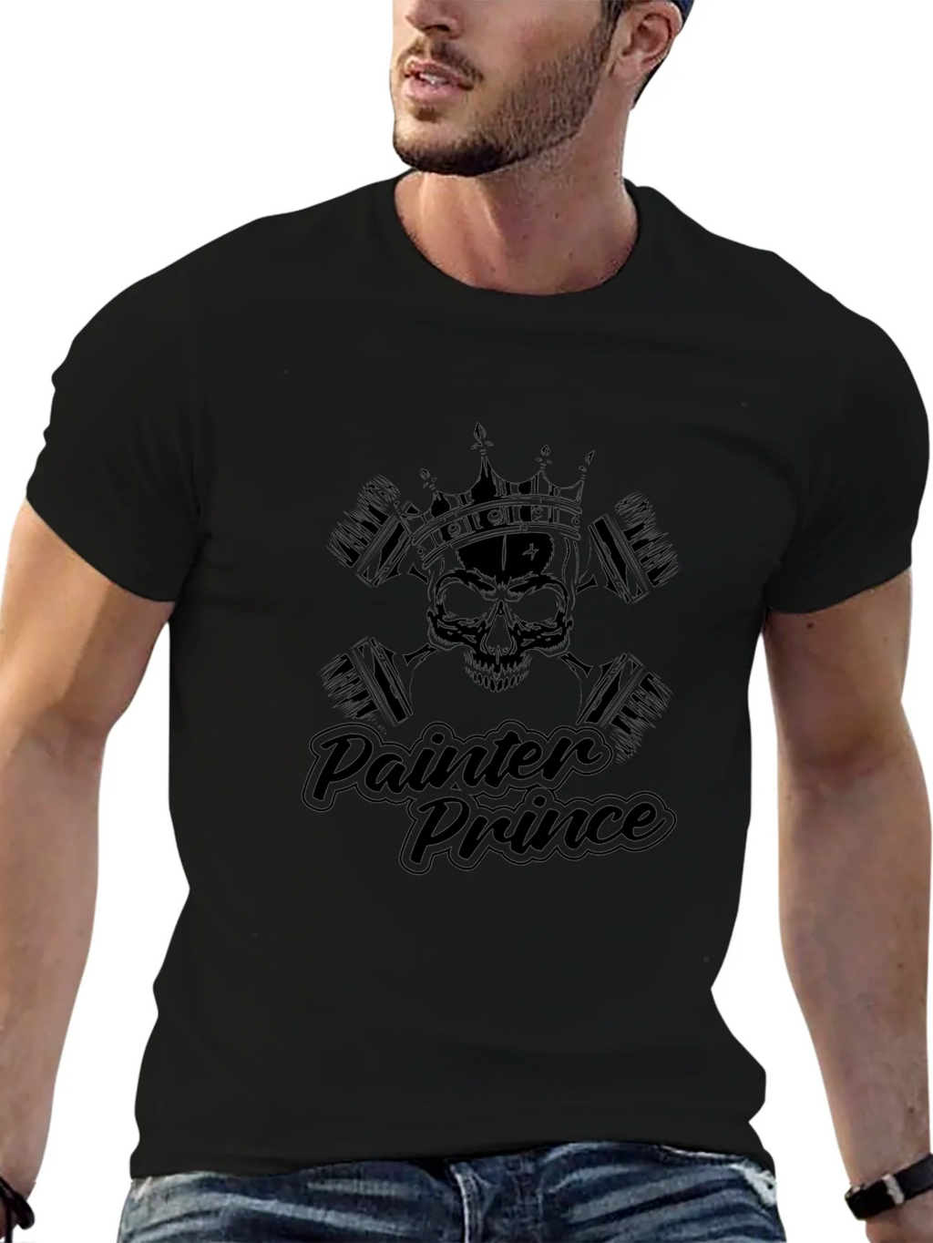 Painter Prince T-Shirt - Skull Crown Design