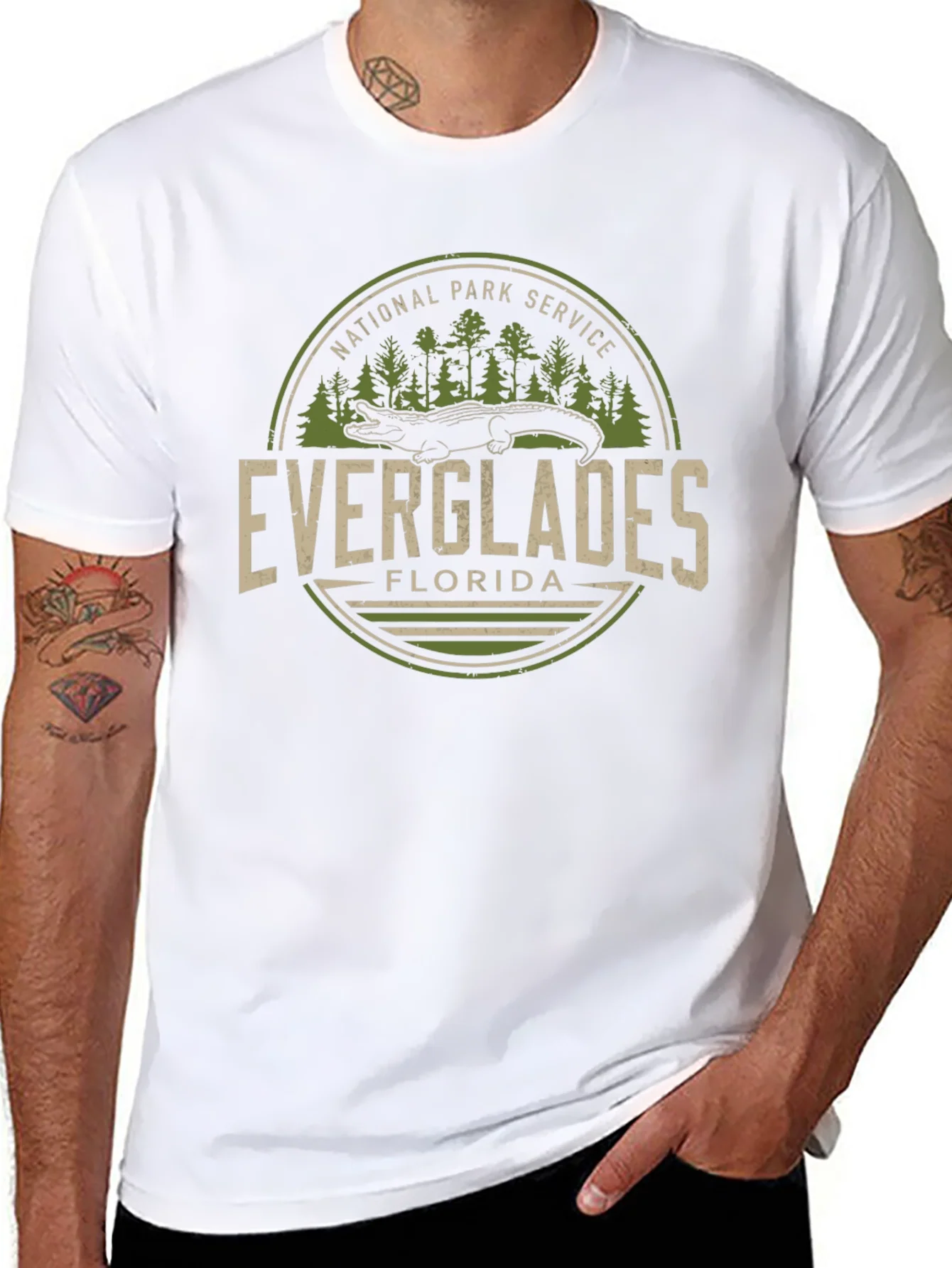 Everglades Florida National Park Service Black T-Shirt