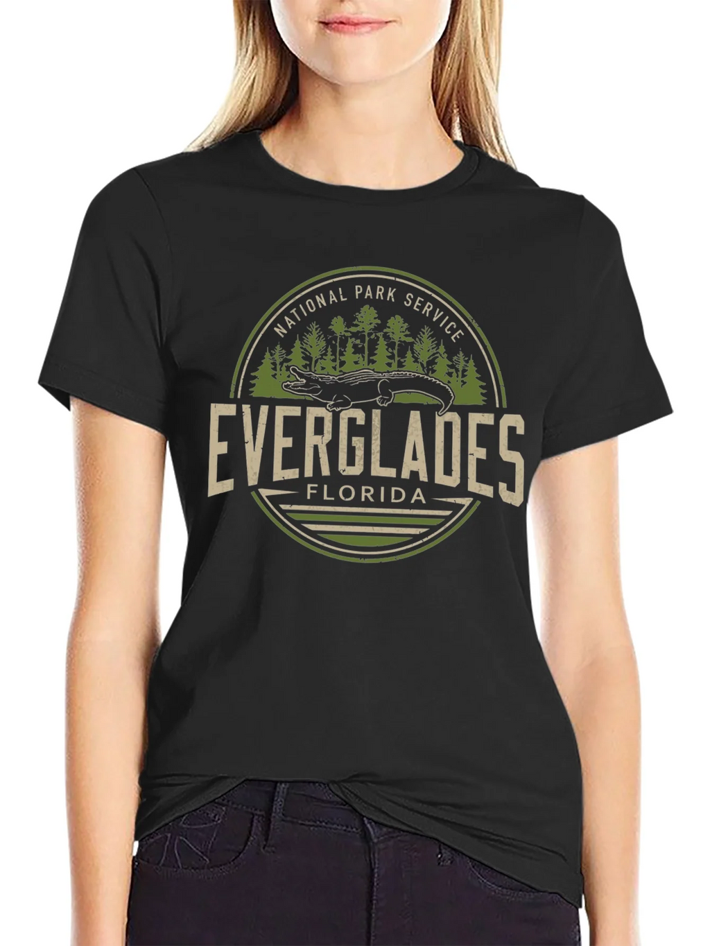 Everglades Florida National Park Service Black T-Shirt