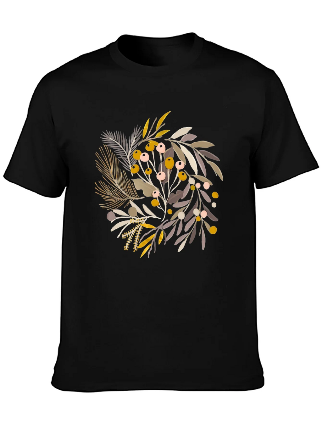 Botanical Print Crew Neck Tee