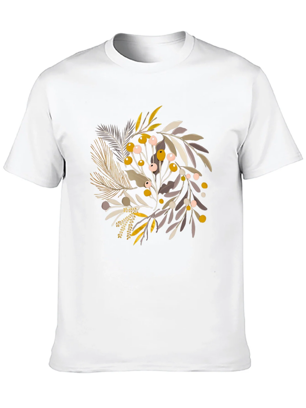 Botanical Print Crew Neck Tee