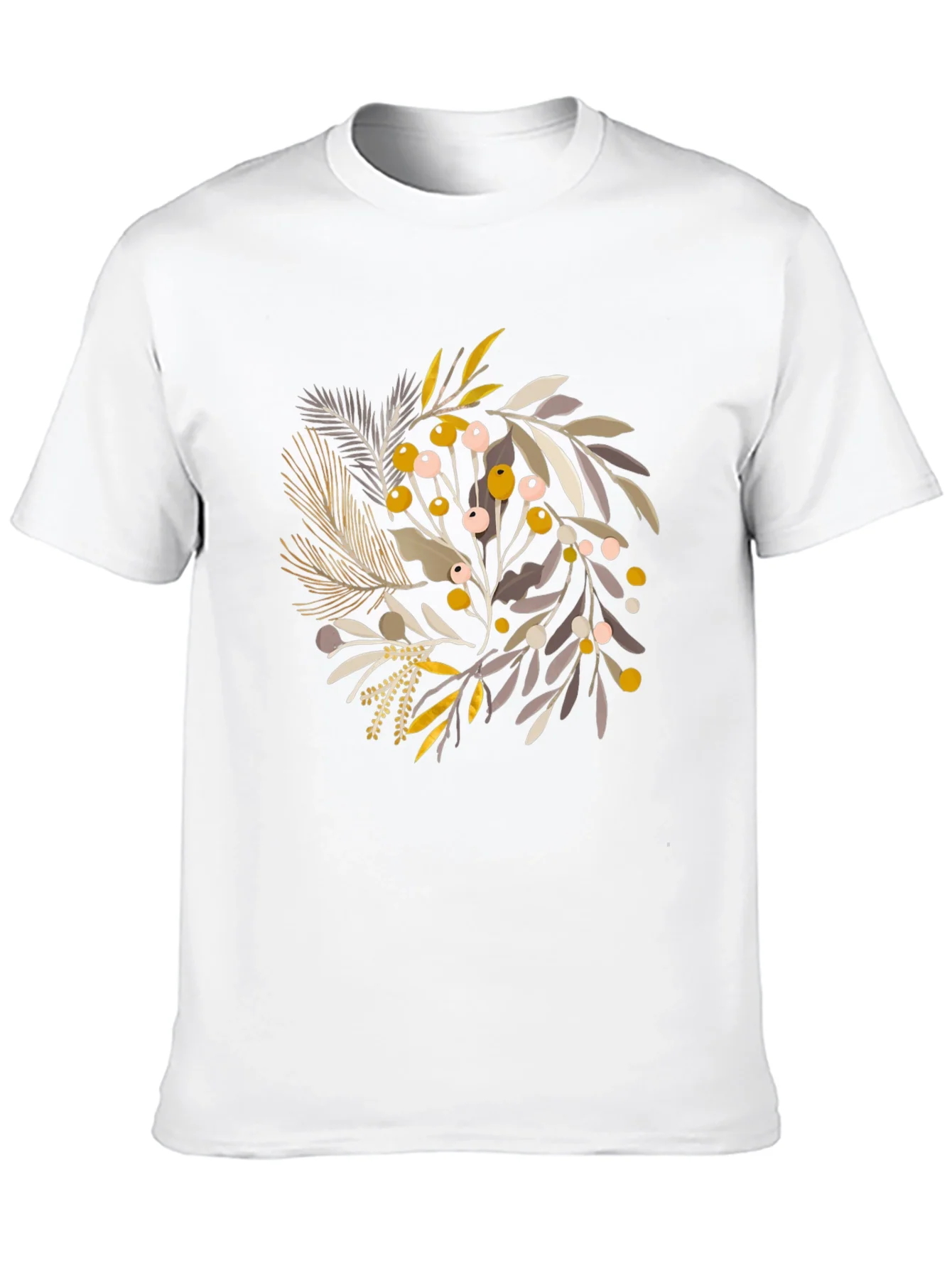 Botanical Print Crew Neck Tee