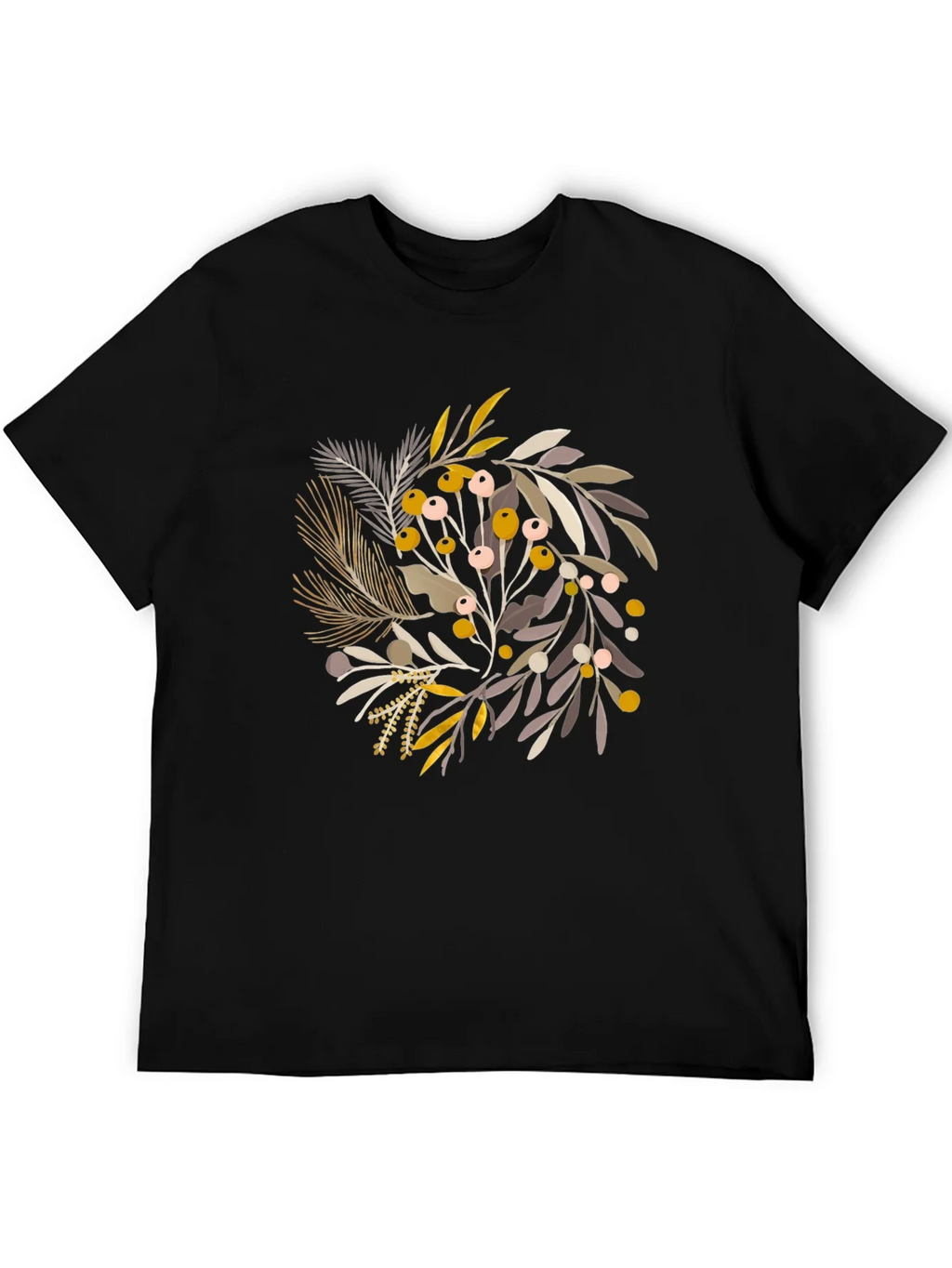 Botanical Print Crew Neck Tee