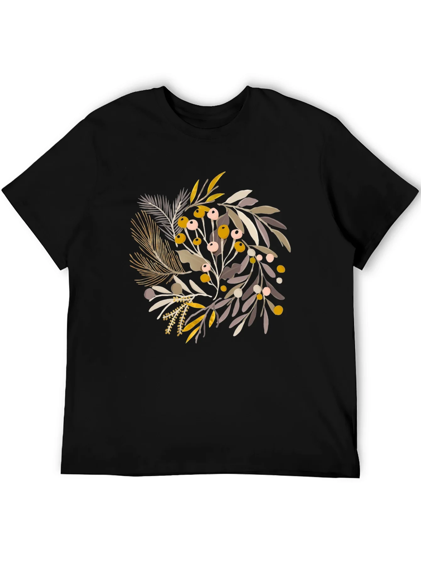 Botanical Print Crew Neck Tee