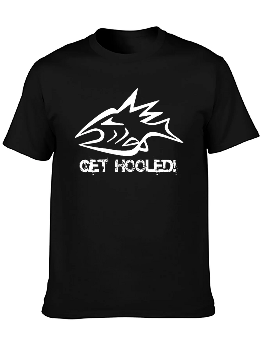 Get Hooked! Fishing Graphic Tee - Black