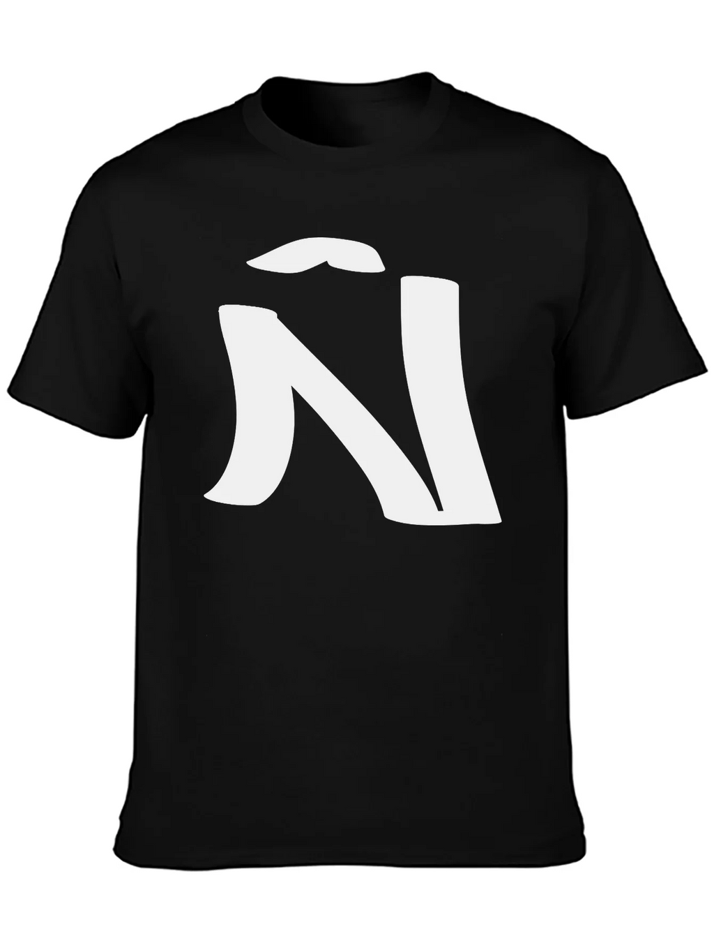 Black T-Shirt with White Ñ Design