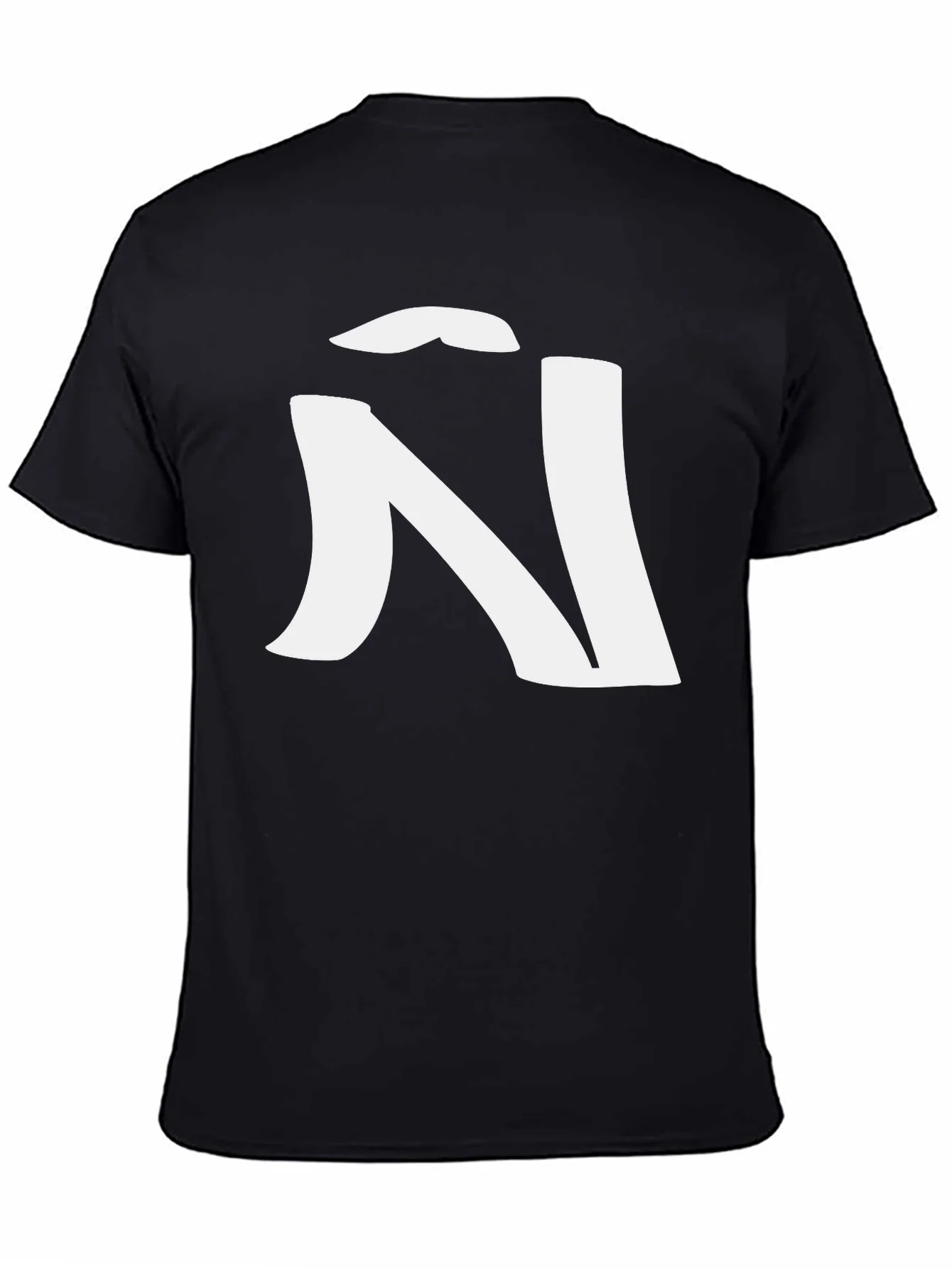 Black T-Shirt with White Ñ Design