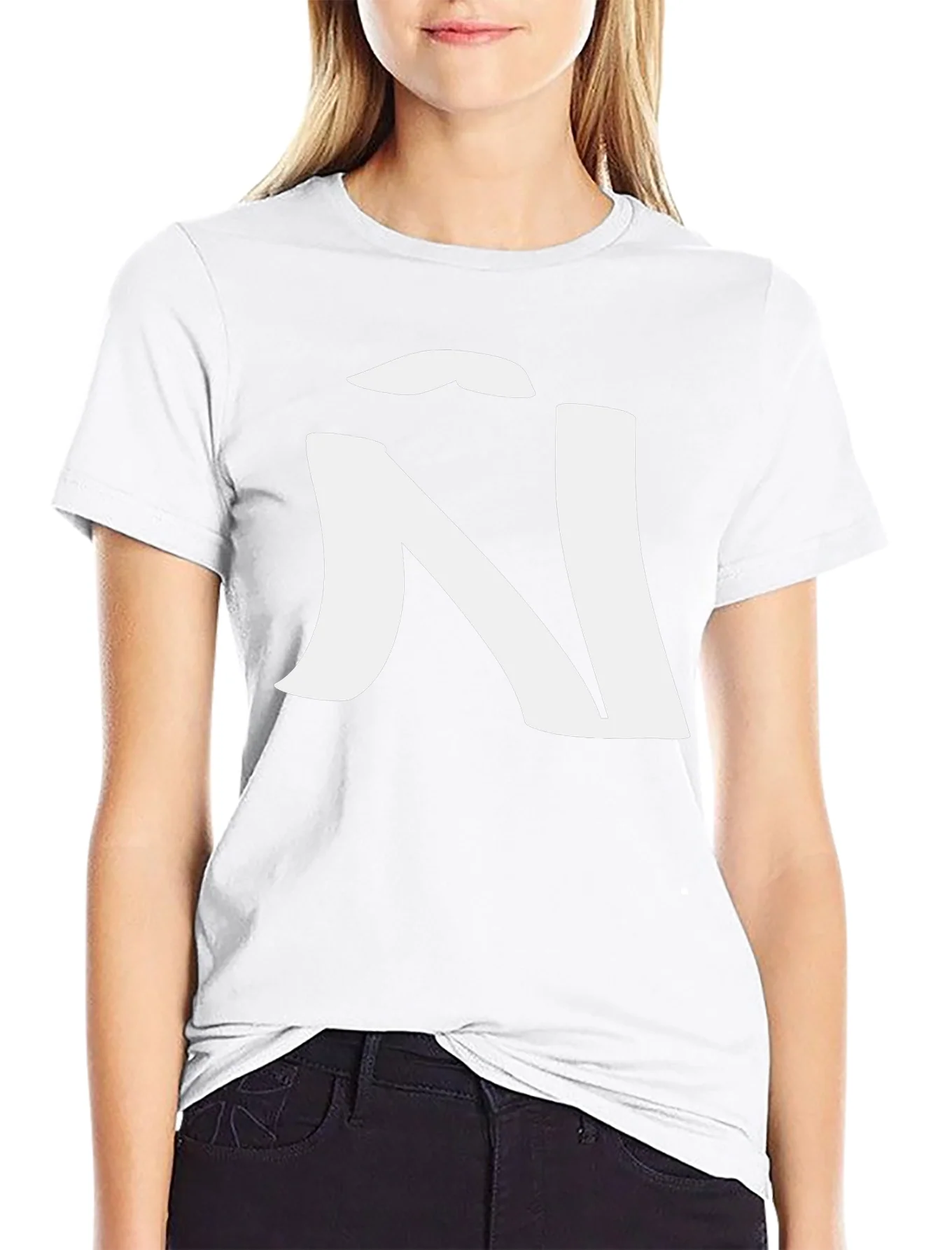 Black T-Shirt with White Ñ Design