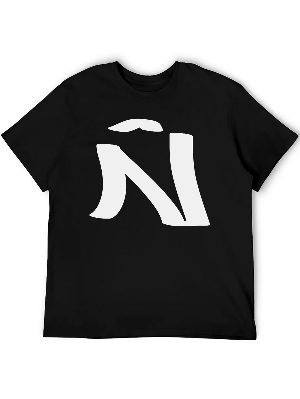 Black T-Shirt with White Ñ Design