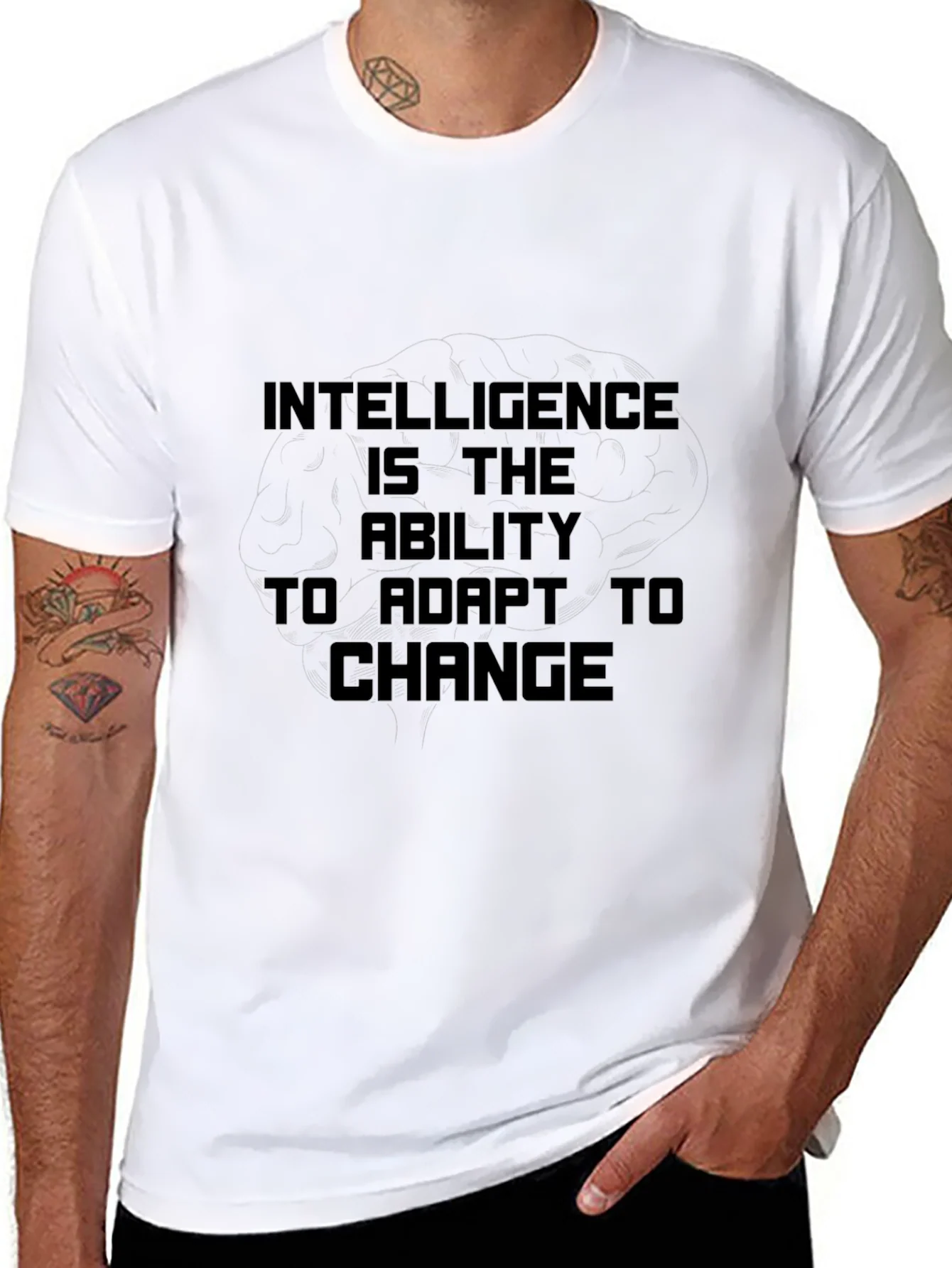 Intelligence is the Ability to Adapt Black T-Shirt