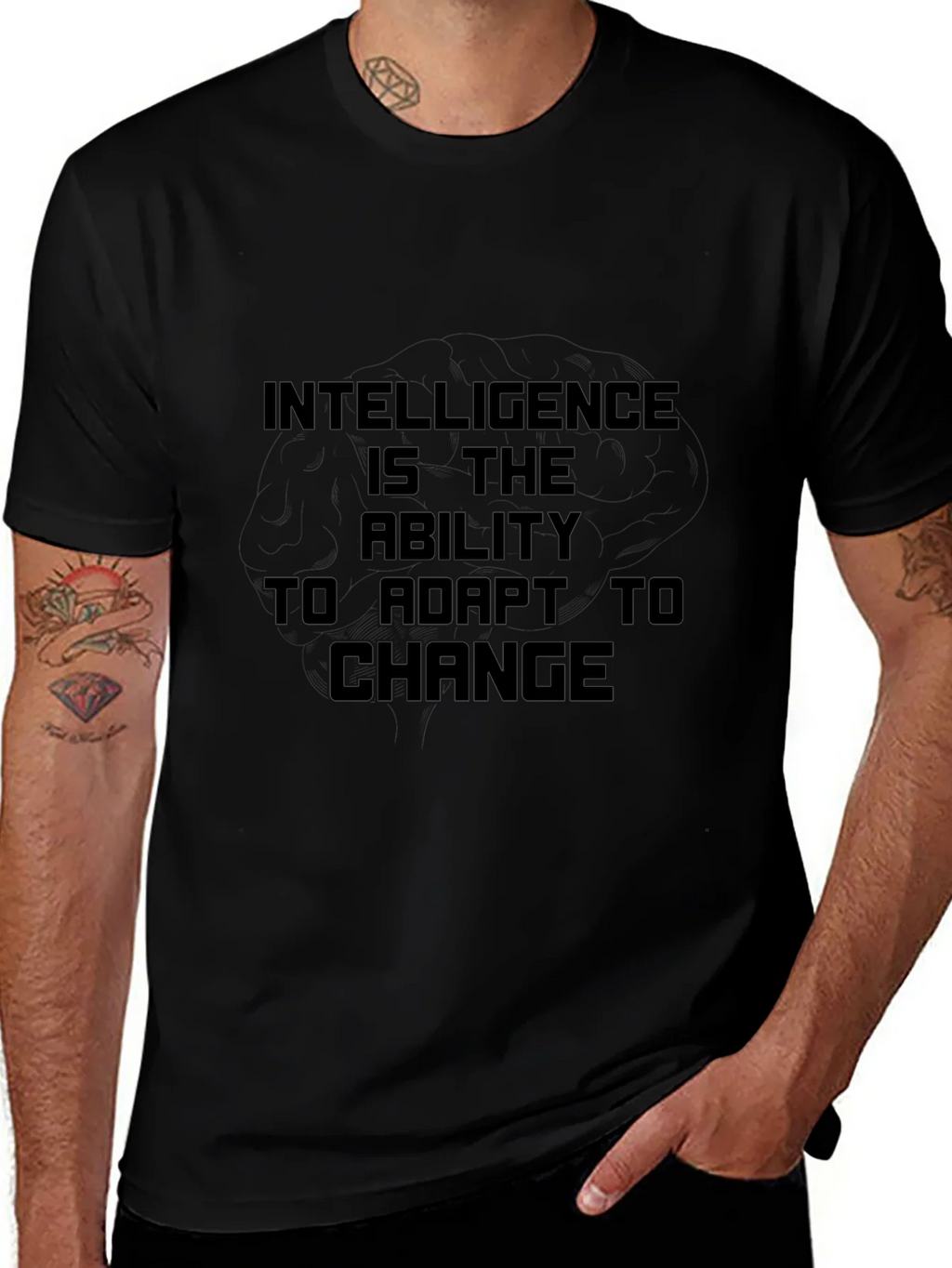Intelligence is the Ability to Adapt Black T-Shirt
