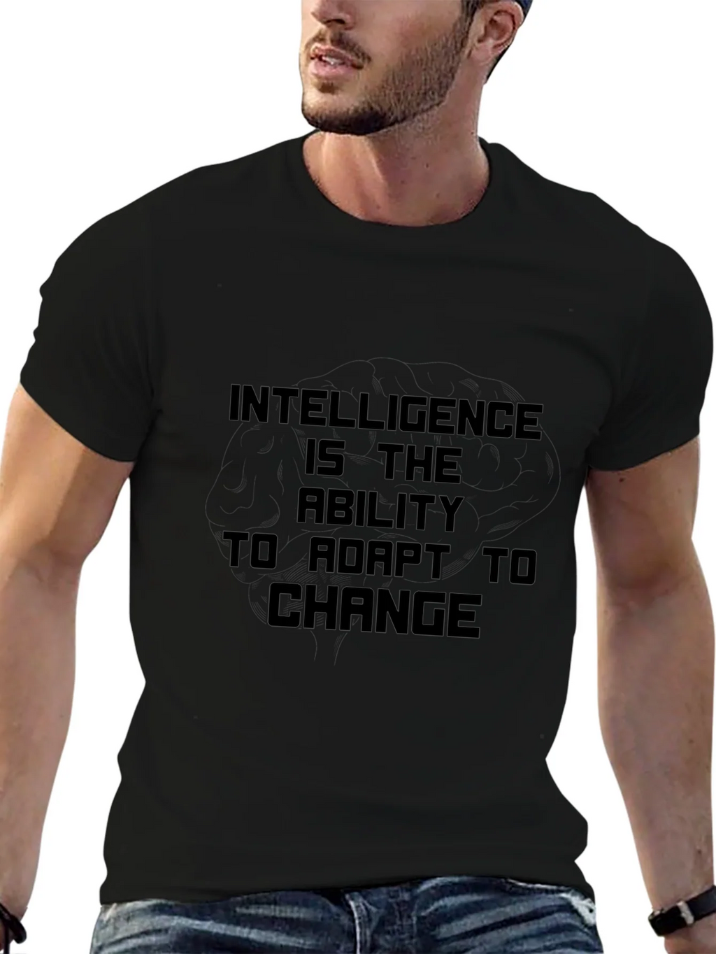 Intelligence is the Ability to Adapt Black T-Shirt