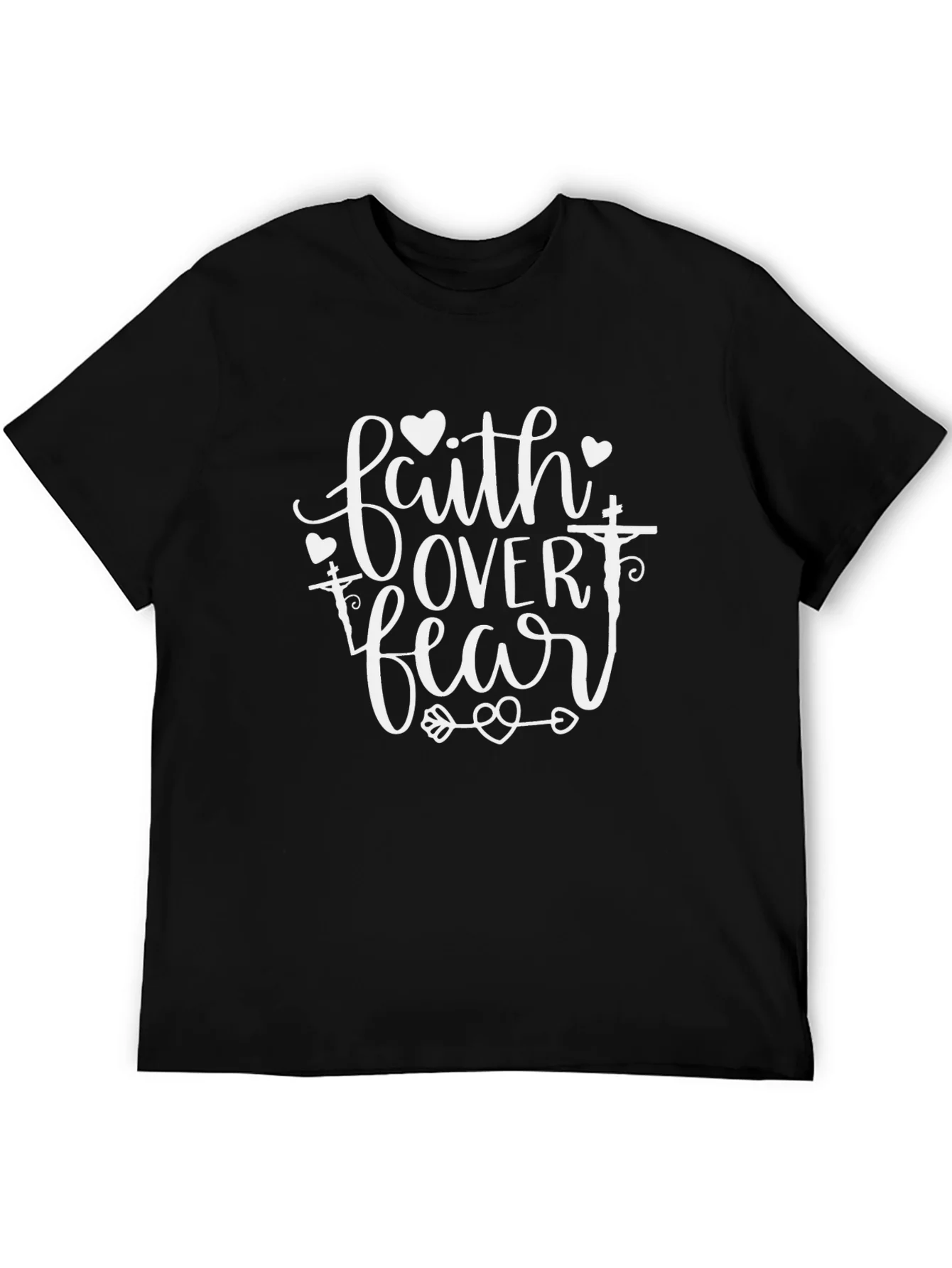 Faith Over Fear Black Graphic Tee