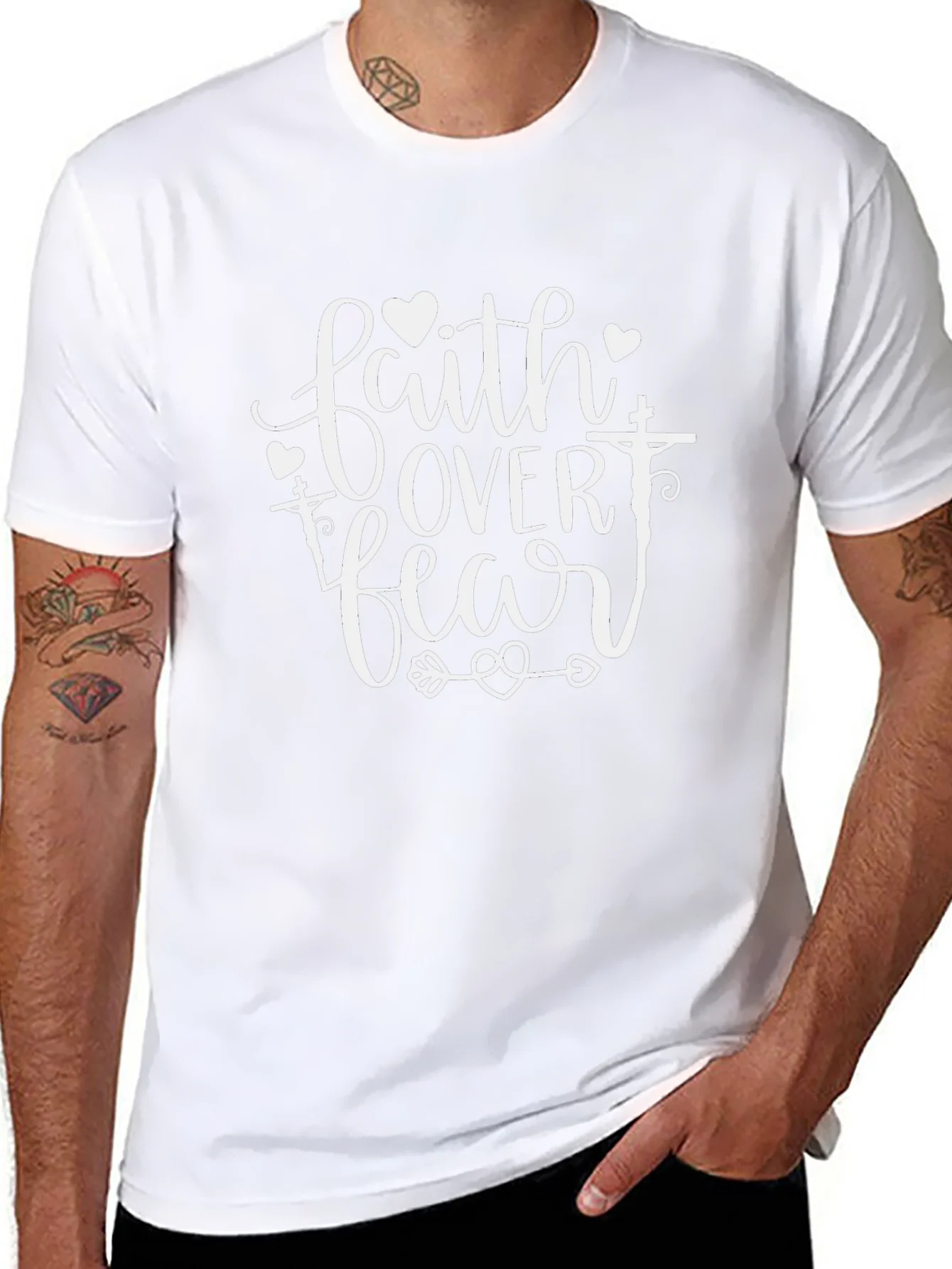 Faith Over Fear Black Graphic Tee