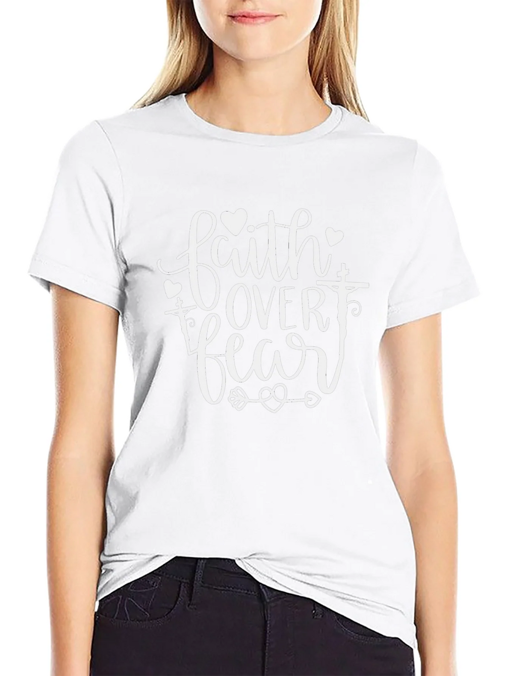 Faith Over Fear Black Graphic Tee