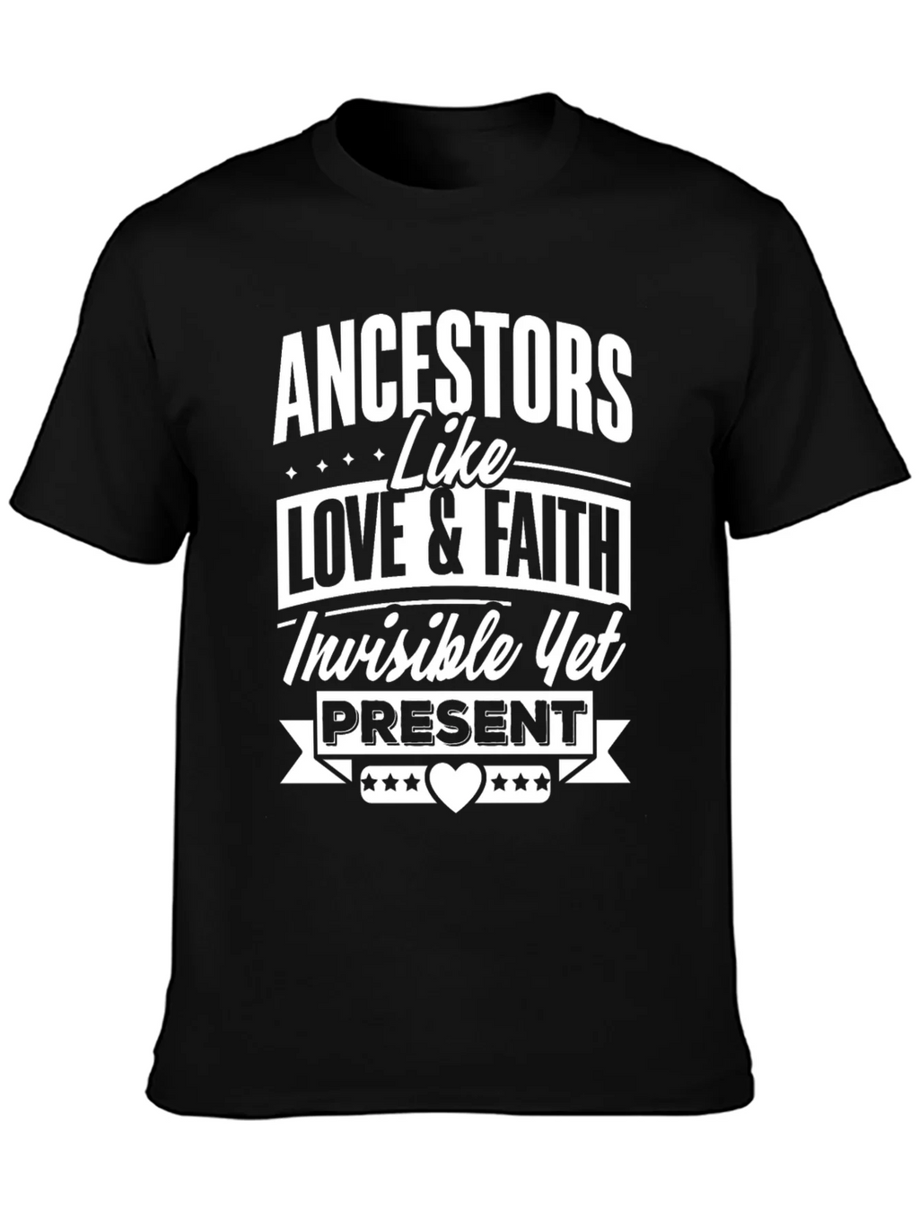 Ancestors Love & Faith Black Graphic T-Shirt