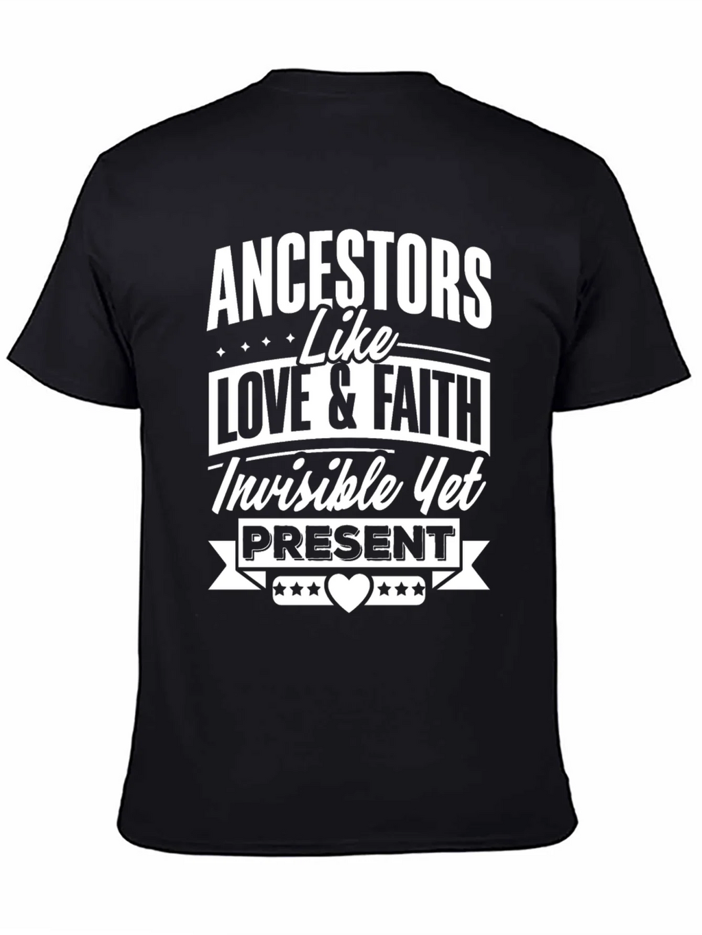 Ancestors Love & Faith Black Graphic T-Shirt