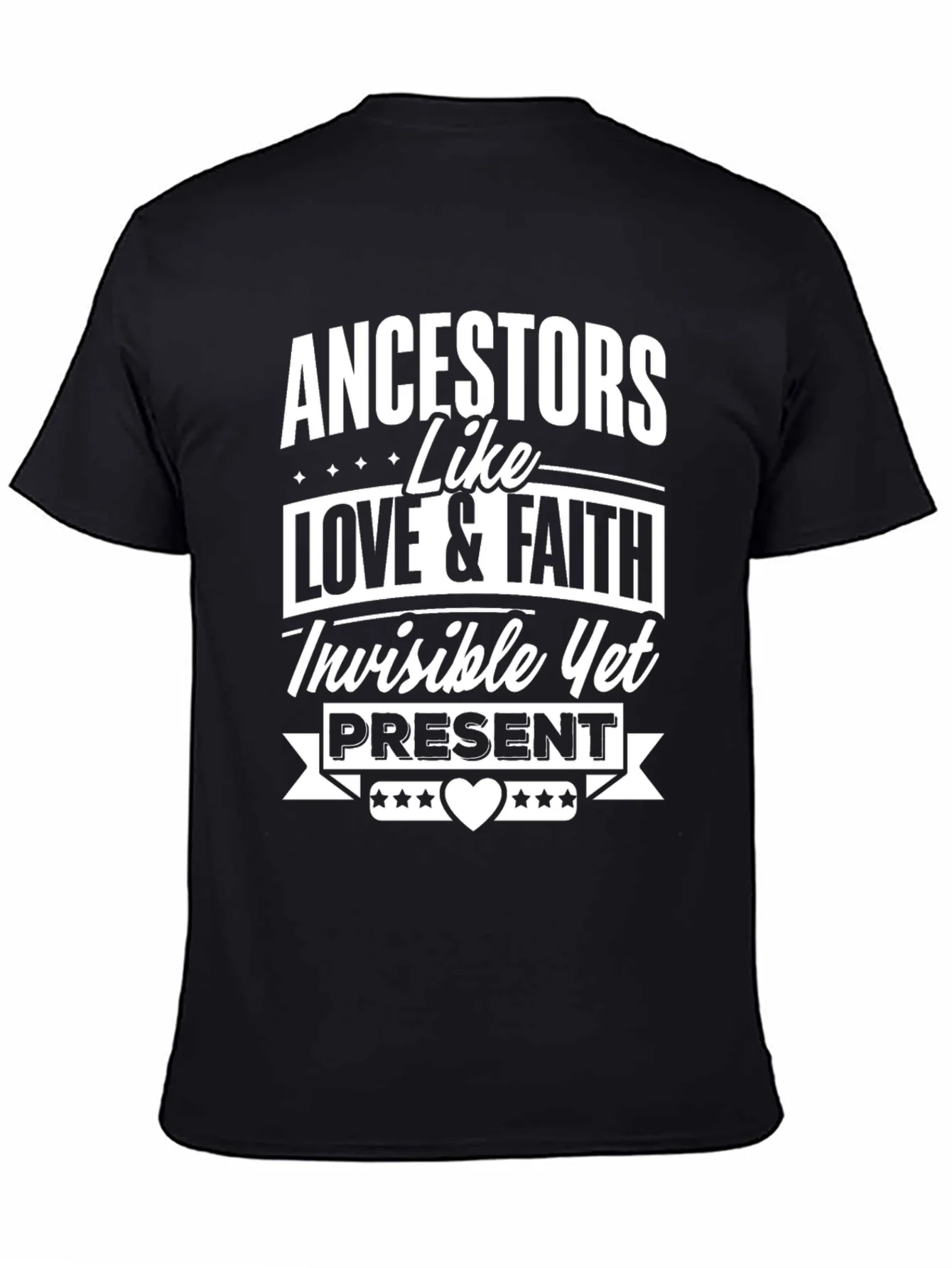 Ancestors Love & Faith Black Graphic T-Shirt