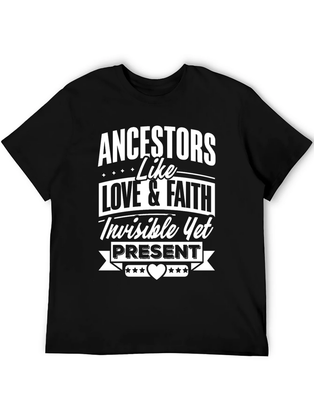 Ancestors Love & Faith Black Graphic T-Shirt
