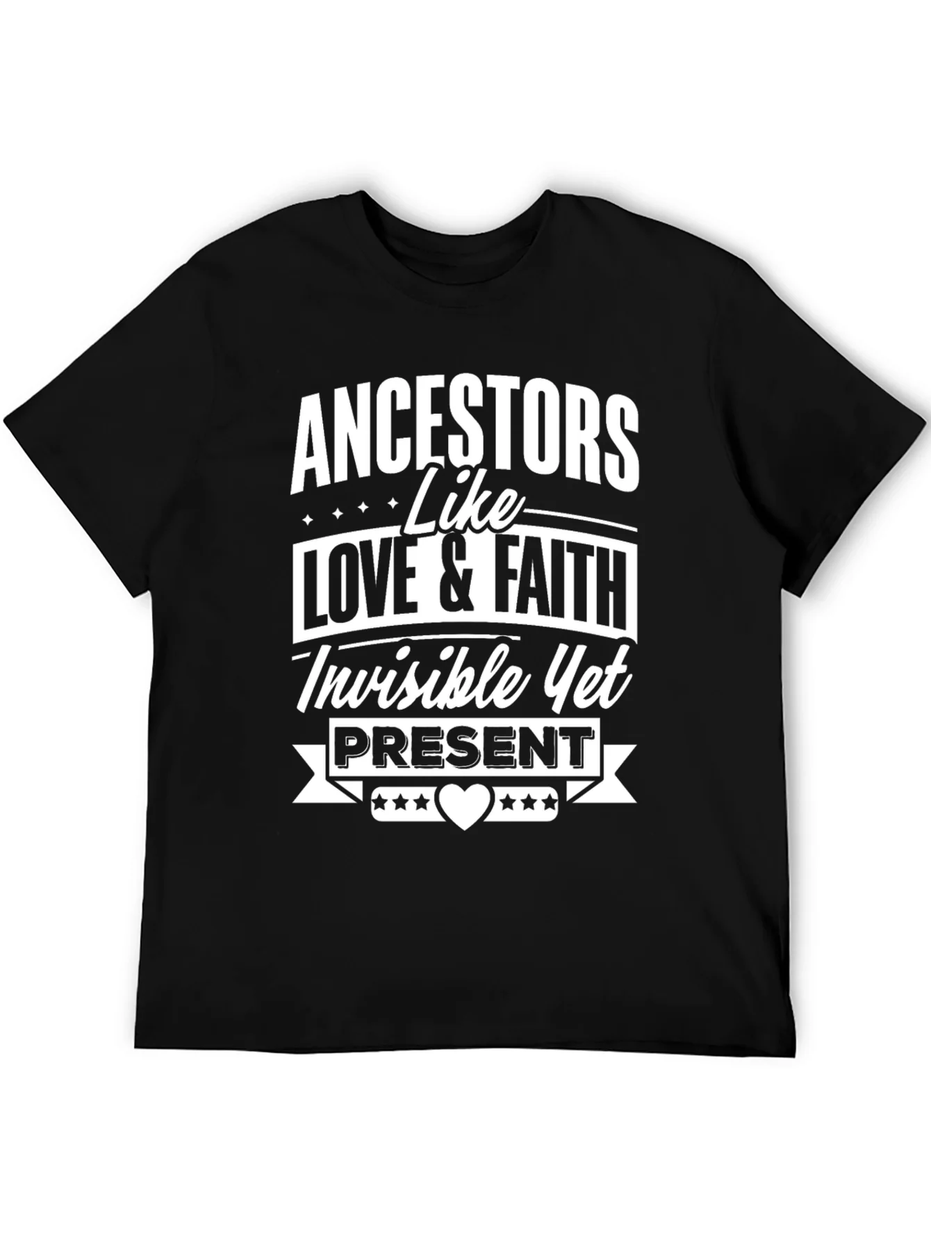 Ancestors Love & Faith Black Graphic T-Shirt
